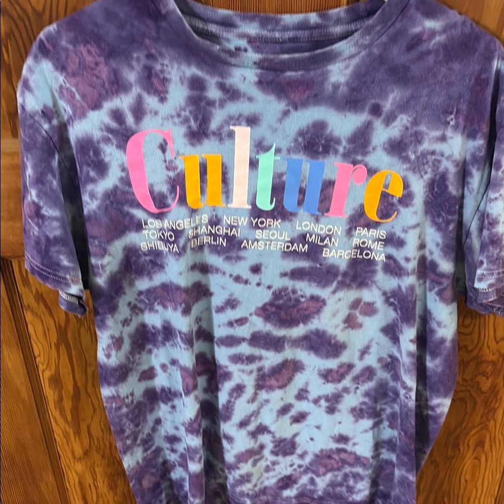 Bowery Culture Unsex M Tie-Dye T-Shirt - Purple